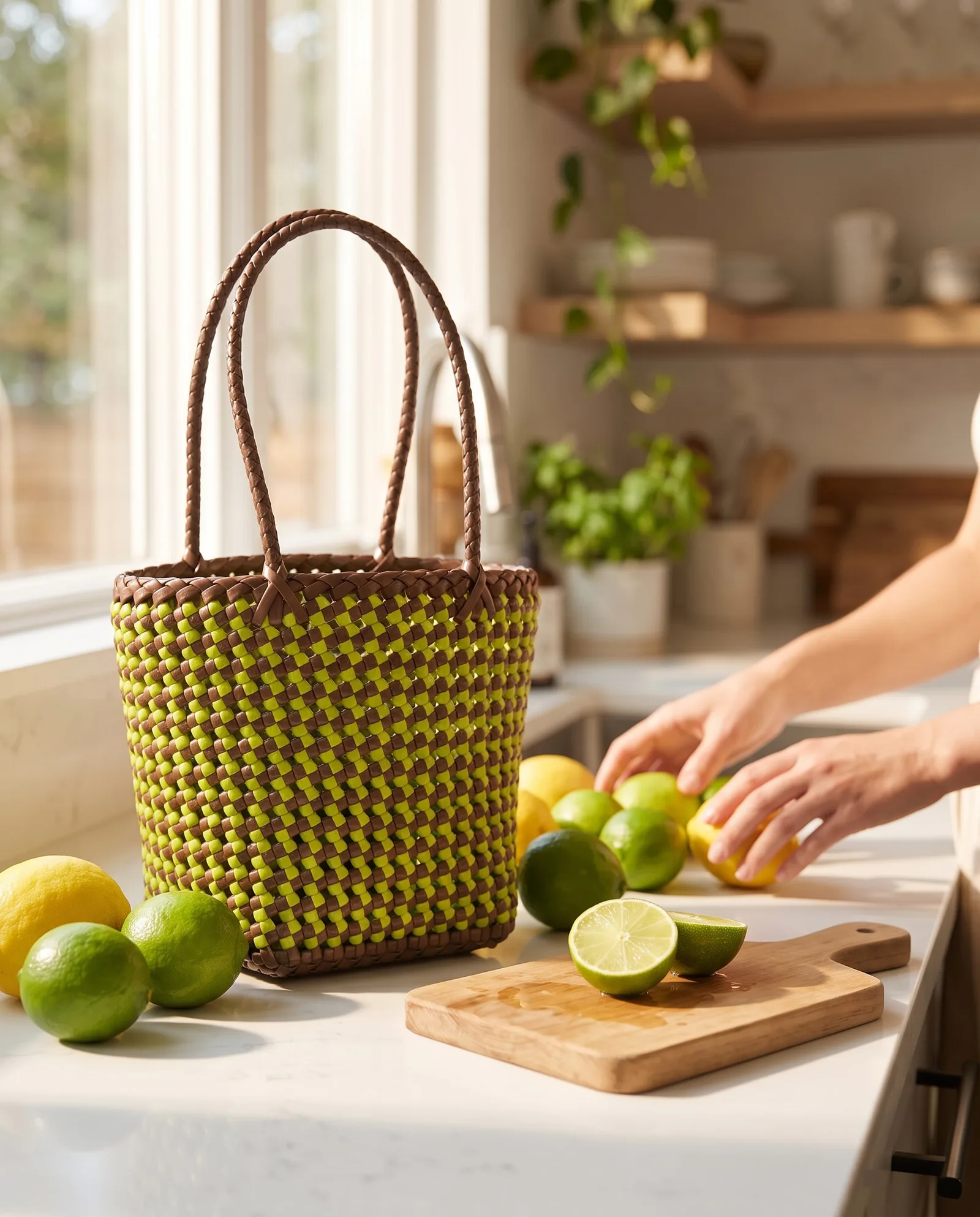 Lime Checker Bucket