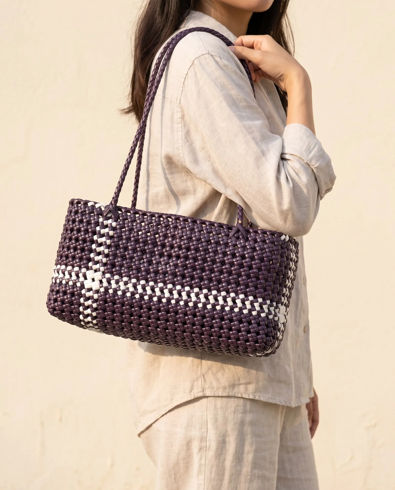 Amethyst Ice Knot Tote 紫晶冰纹结织托特