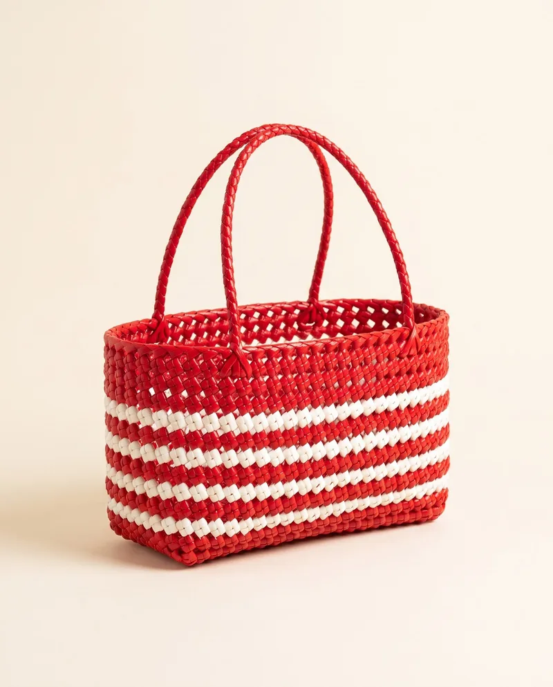 Candy Stripe Knot Basket 糖果条纹结织篮