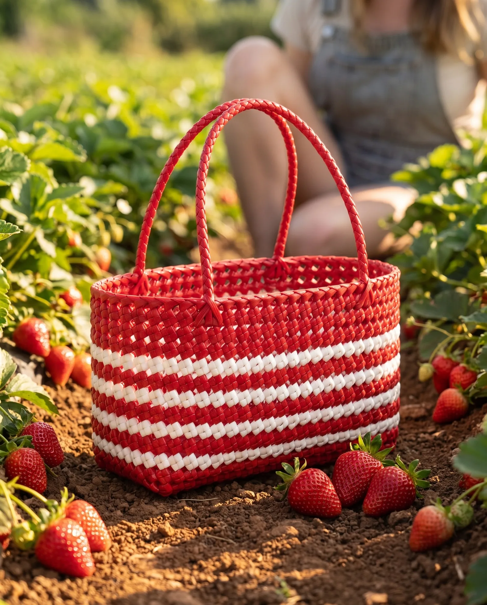 Candy Stripe Knot Basket