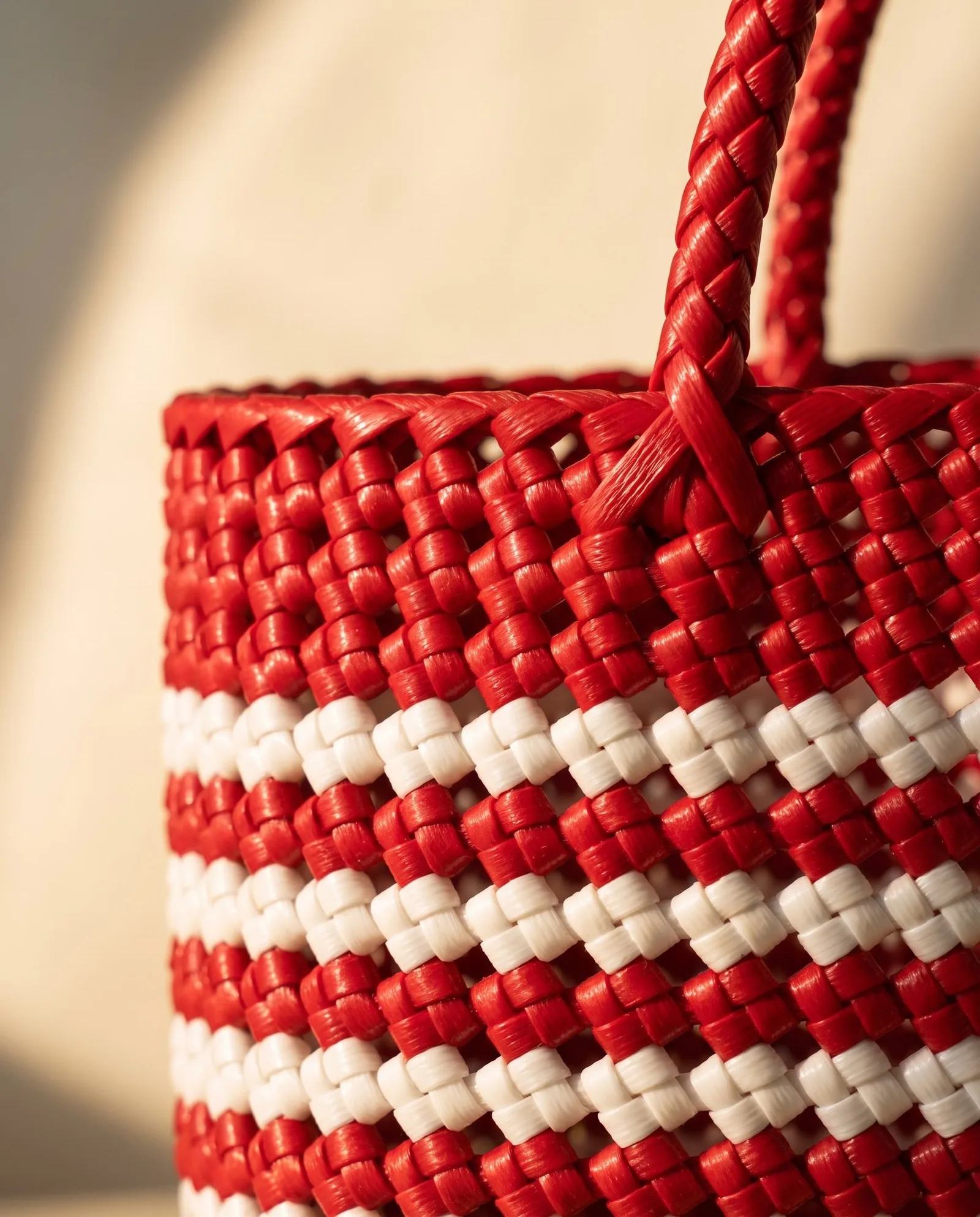 Candy Stripe Knot Basket 糖果条纹结织篮