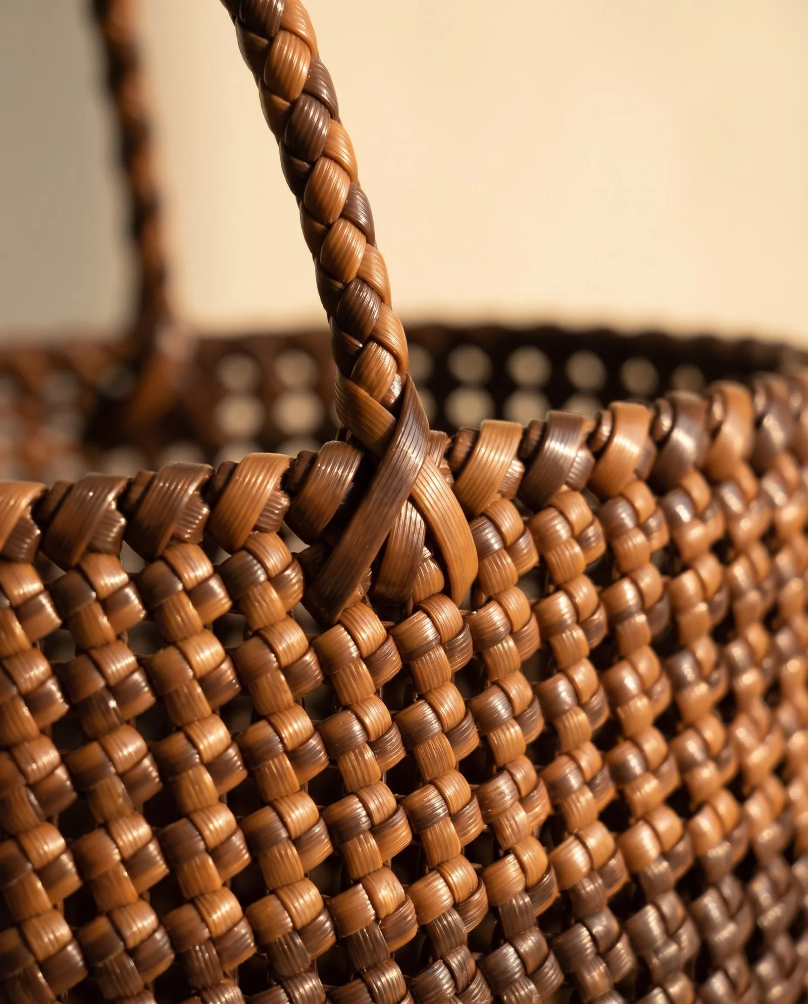 Caramel Tortoise Knot Tote 焦糖玳瑁结织托特