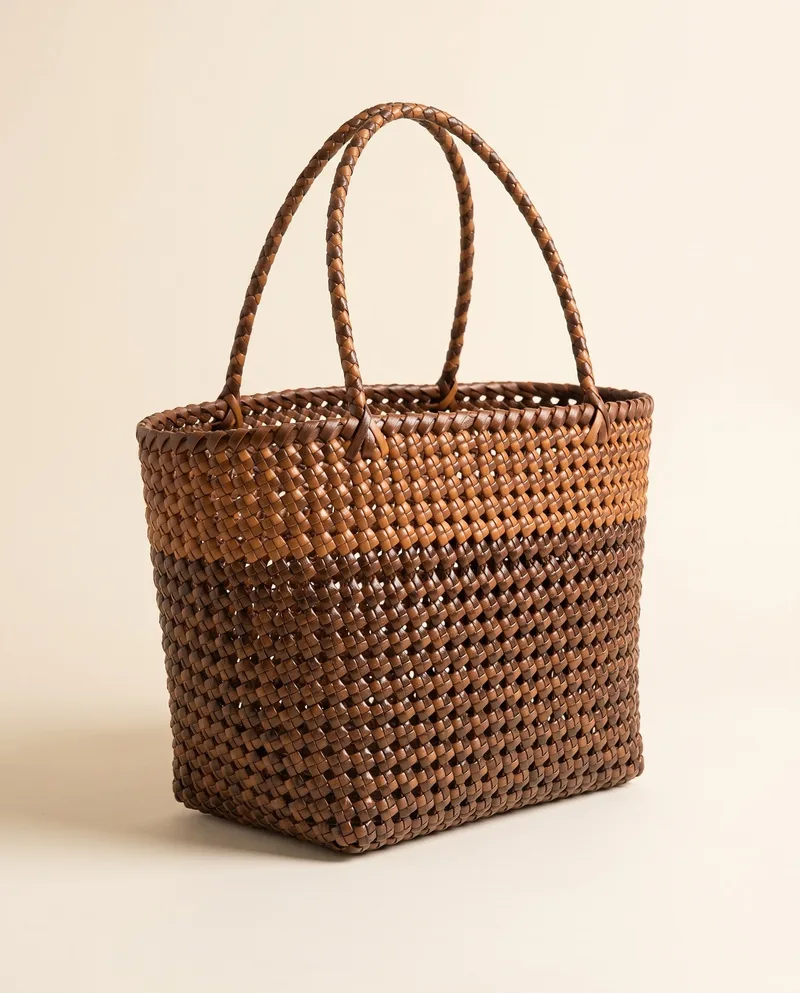 Caramel Tortoise Knot Tote 焦糖玳瑁结织托特