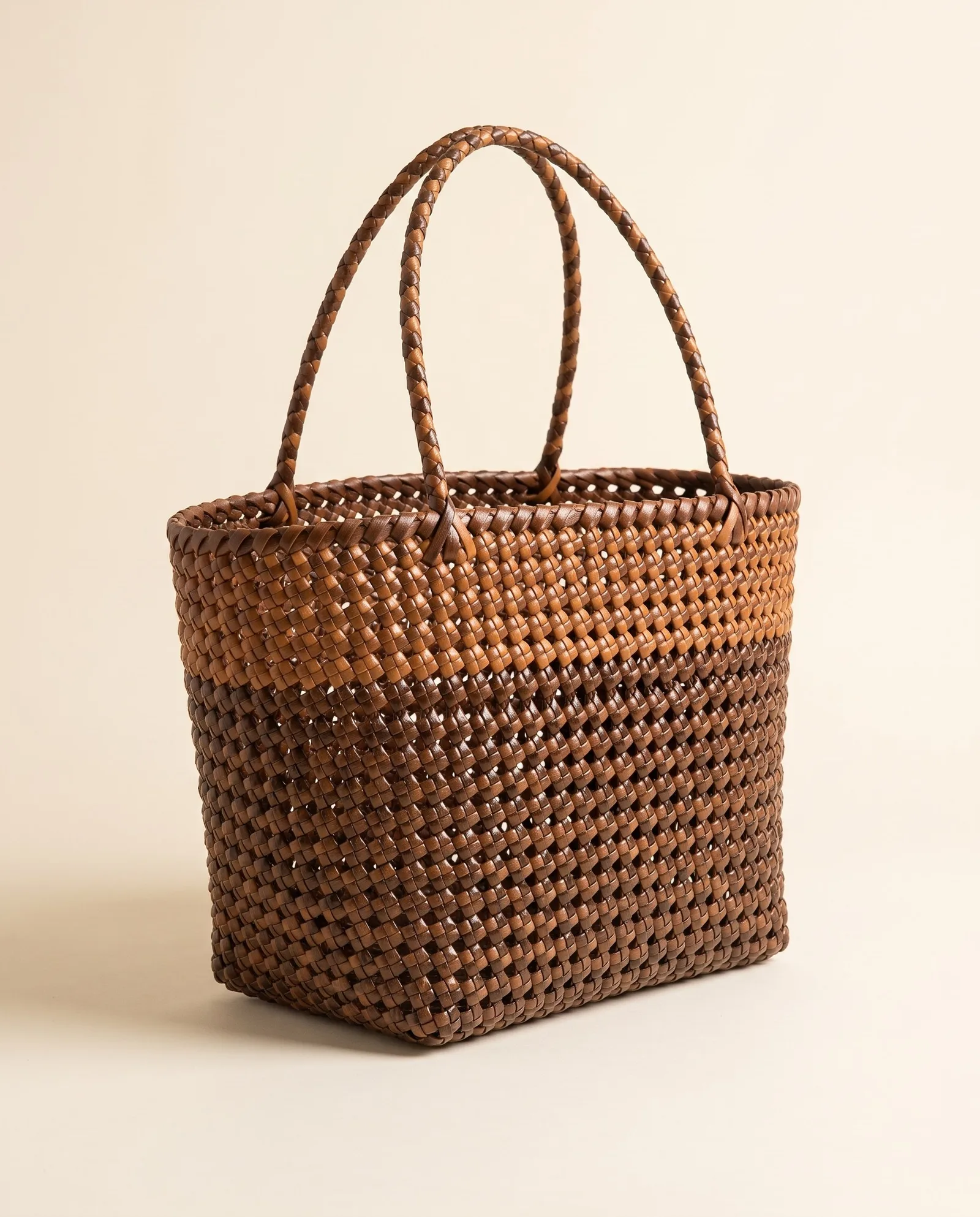 Caramel Tortoise Knot Tote 焦糖玳瑁结织托特