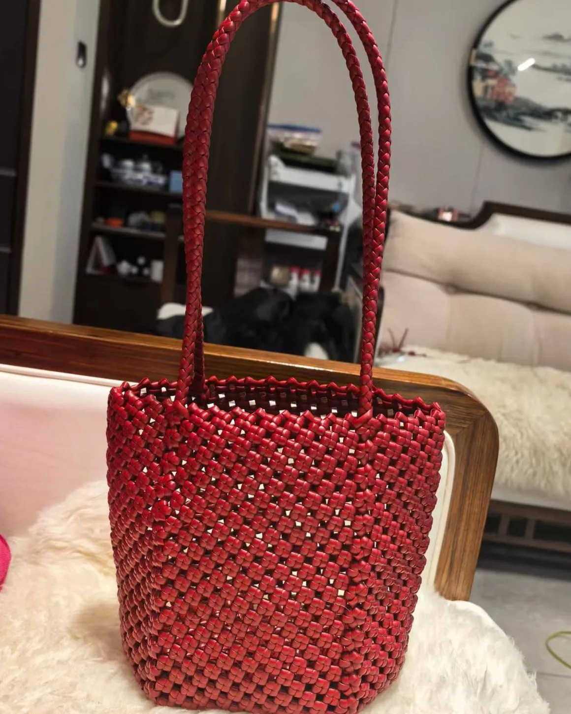 Crimson Knot Tote 绛红结织托特