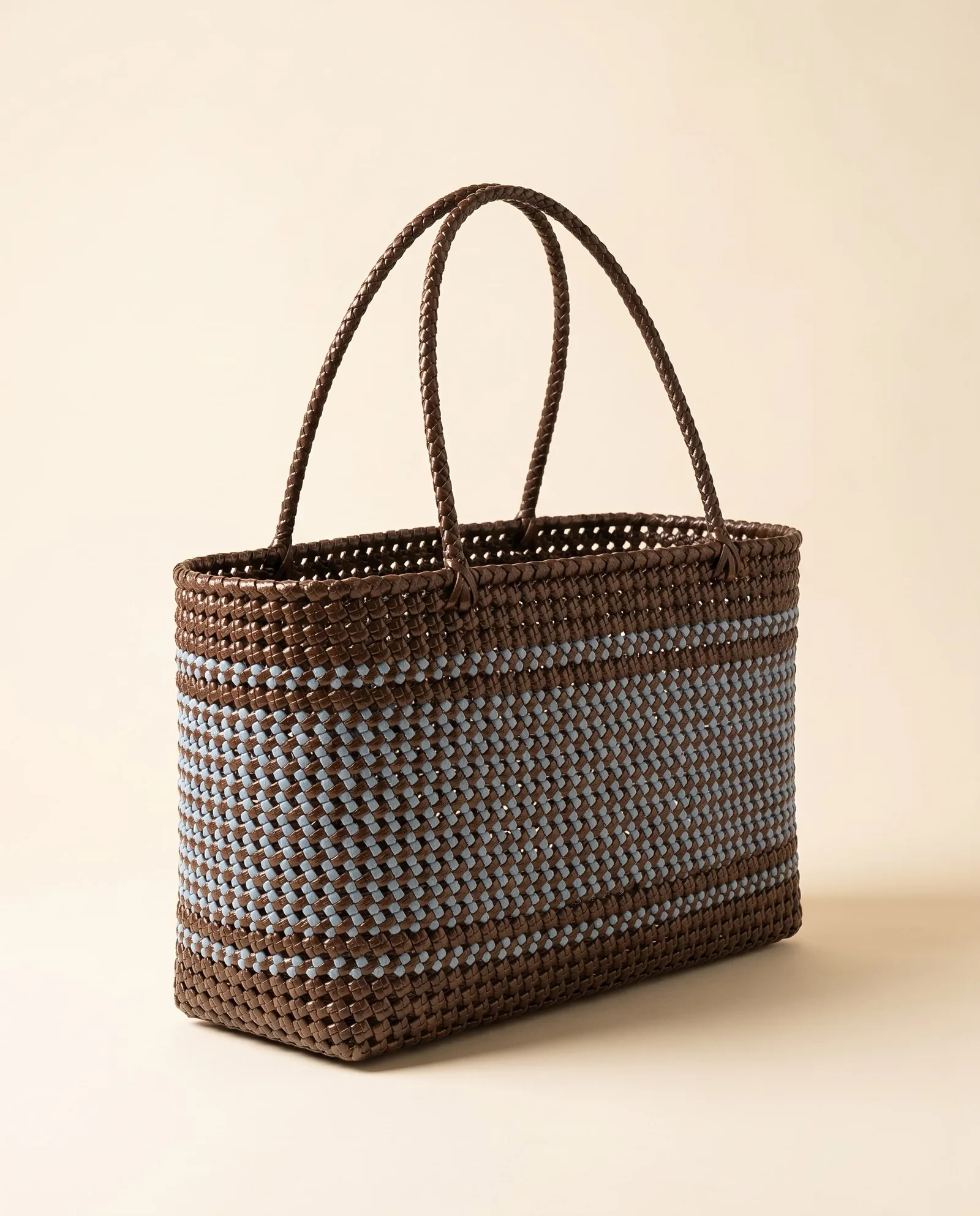 Denim Stripe Knot Tote 蓝调条纹结织托特