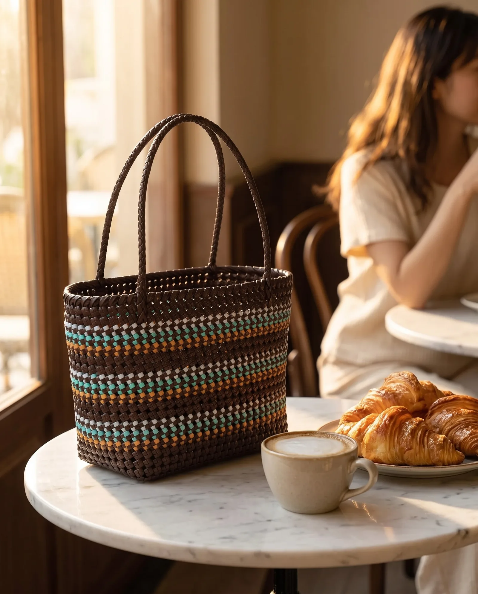 Mocha Confetti Knot Tote