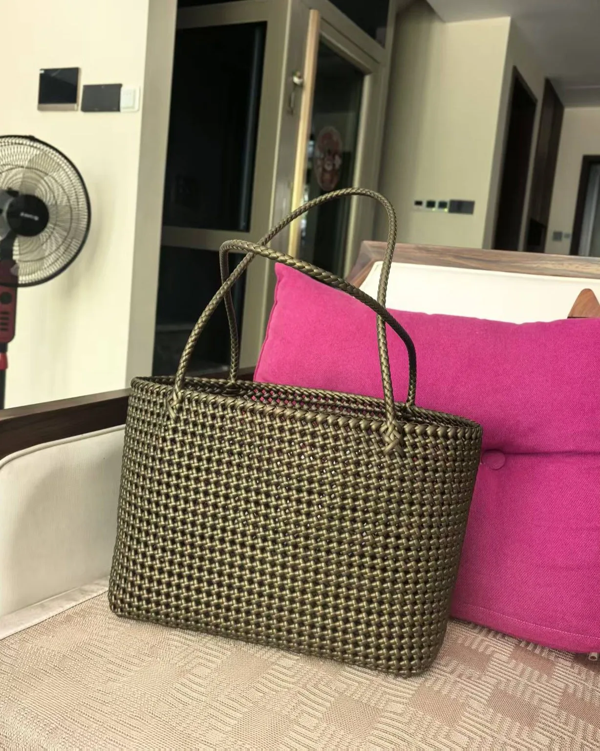 Olive Bronze Knot Tote 橄榄青铜结织托特
