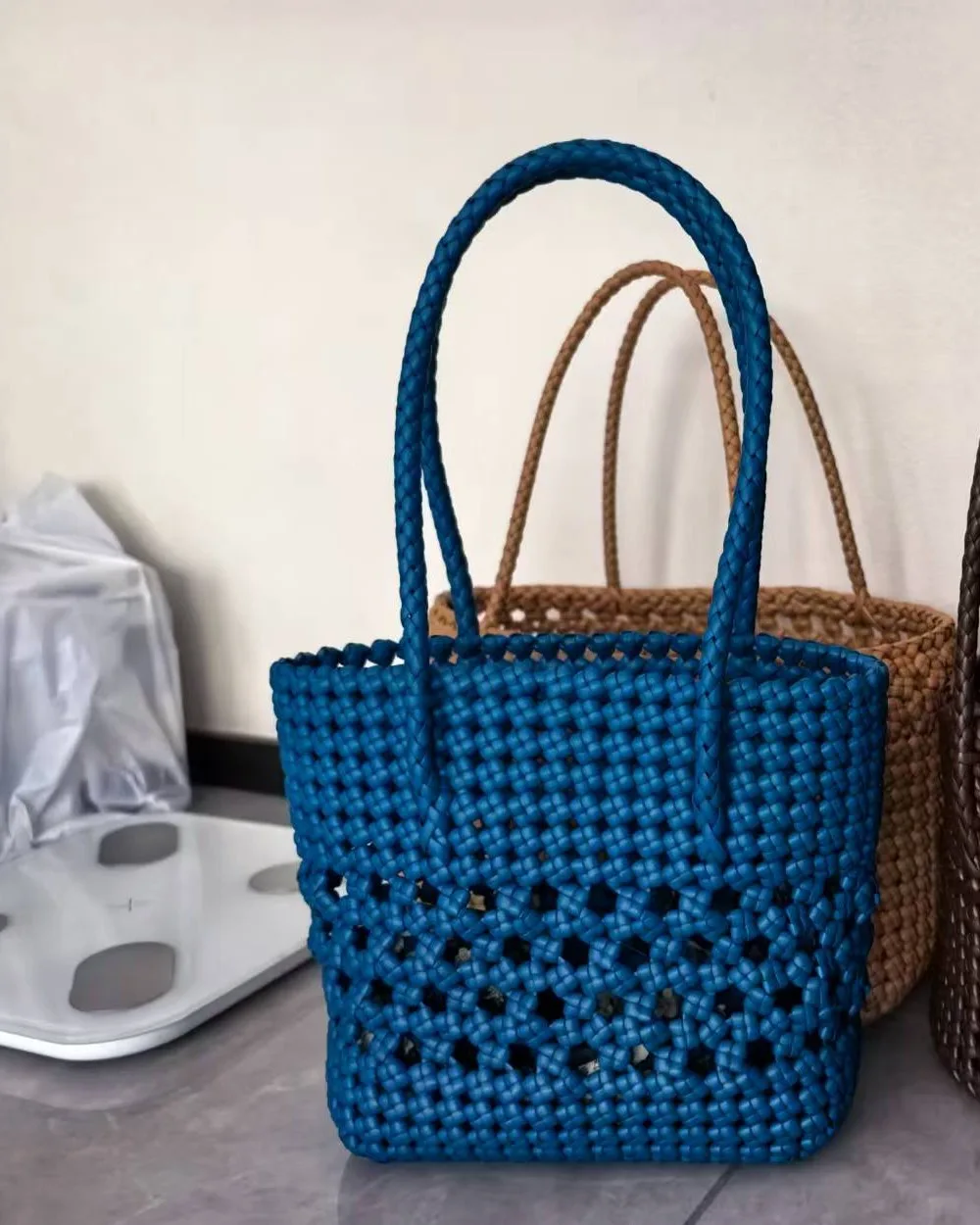 Peacock Knot Tote 孔雀蓝结织托特