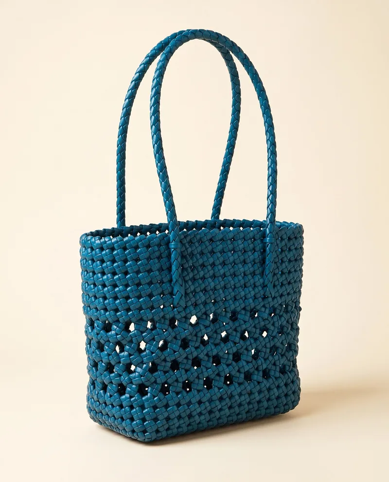 Peacock Knot Tote 孔雀蓝结织托特