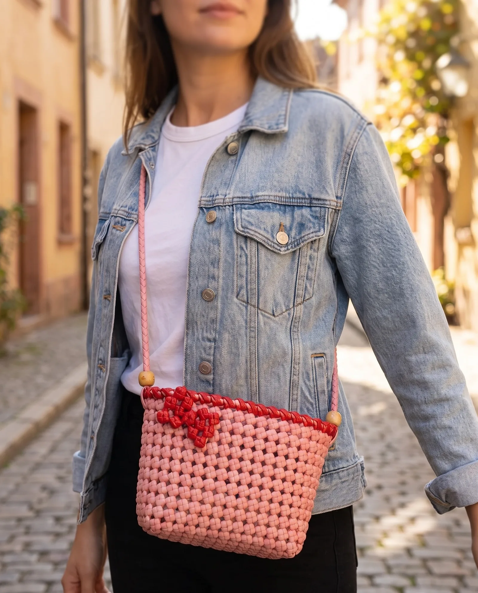 Blush Braided Crossbody