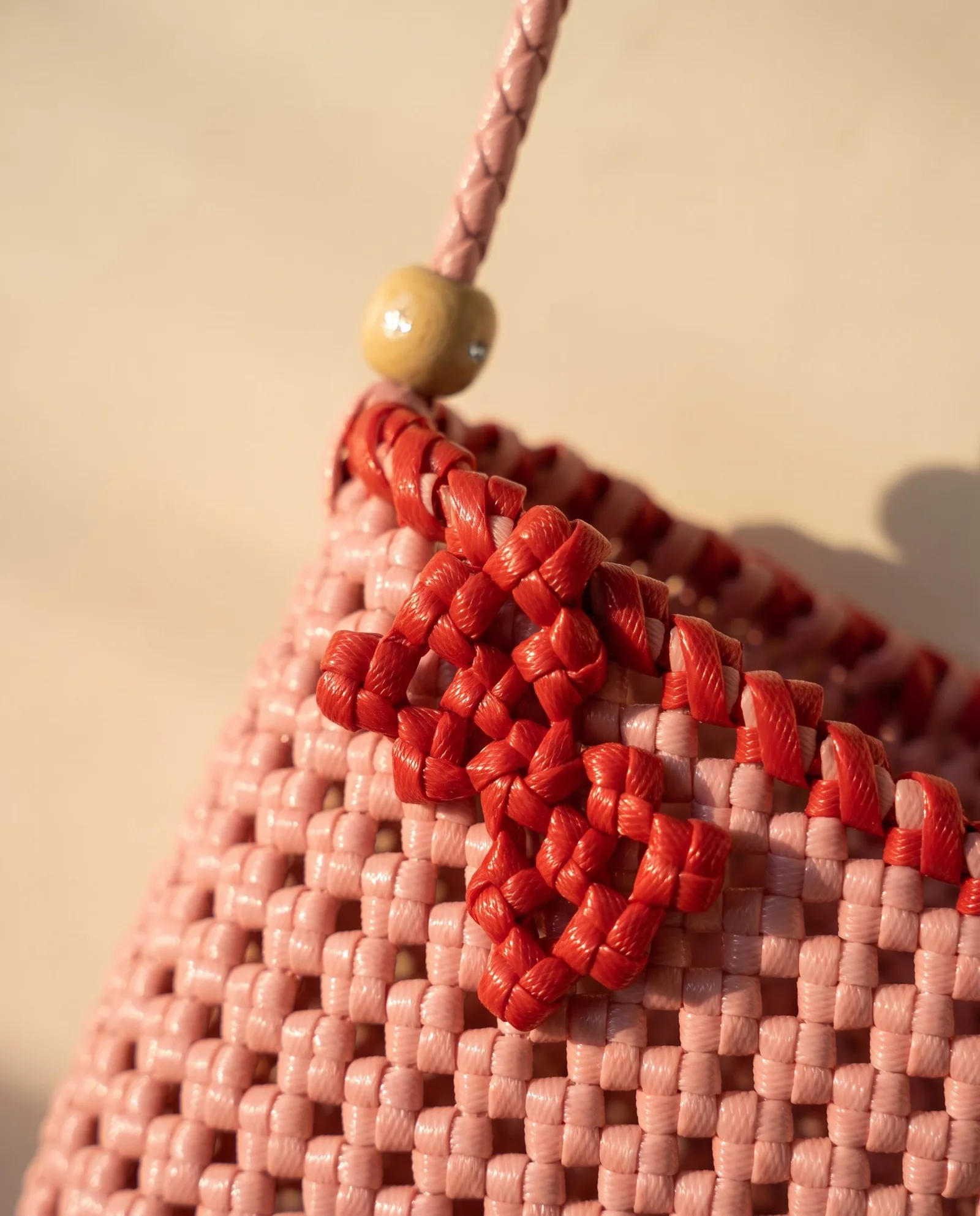 Blush Braided Crossbody 粉樱编绳斜挎