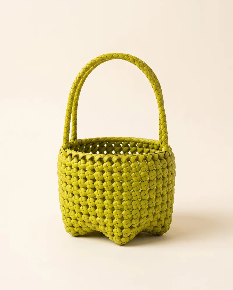 Chartreuse Footed Mini Basket 黄绿四足迷你篮