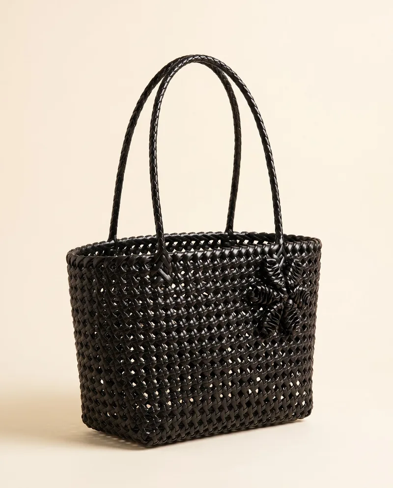 Ink Lattice Tote 墨黑镂空托特