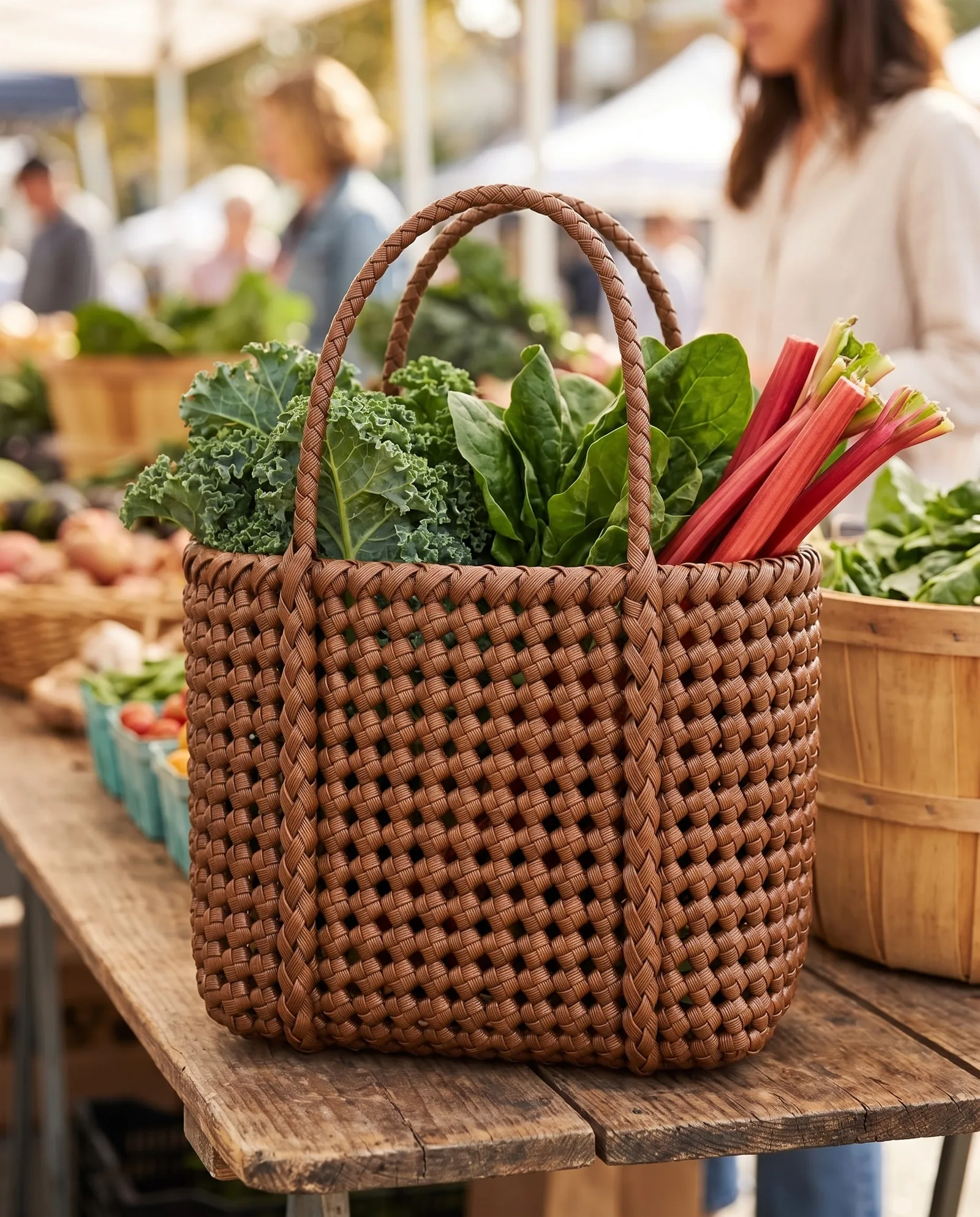 Walnut Lattice Tote