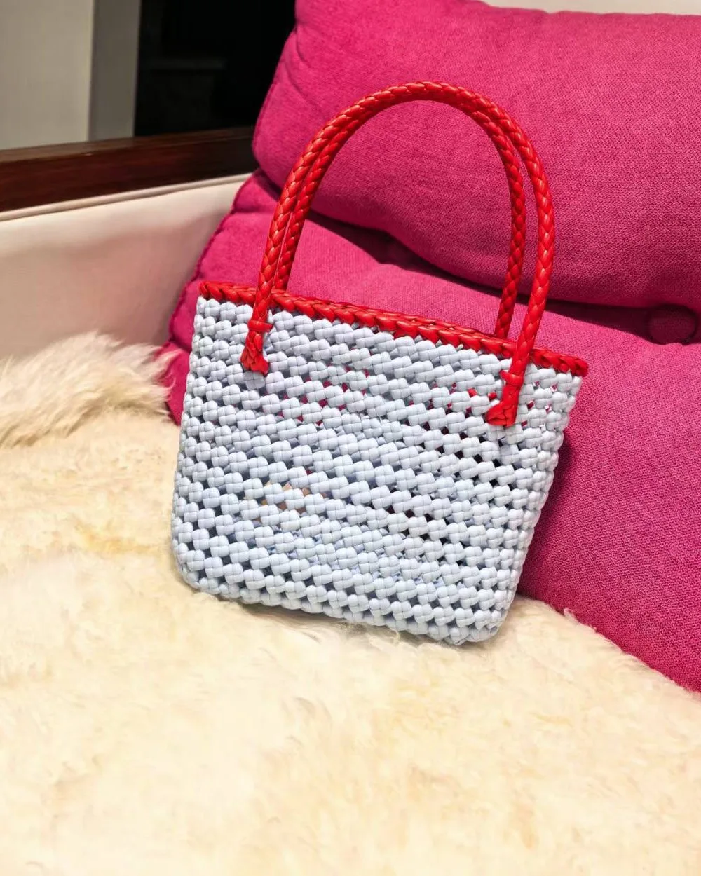Sky & Scarlet Mini Tote 天蓝绯红迷你托特
