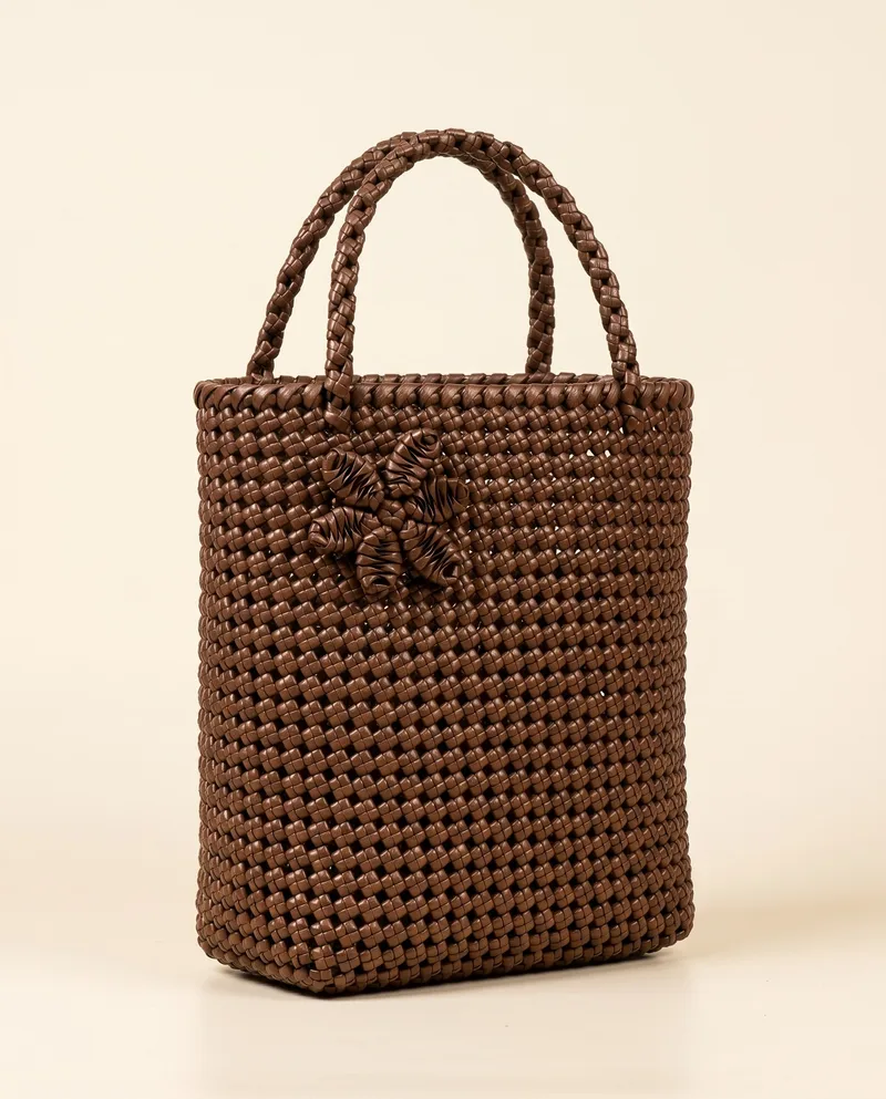 Espresso Rose-Knot Tote 浓咖玫瑰结托特