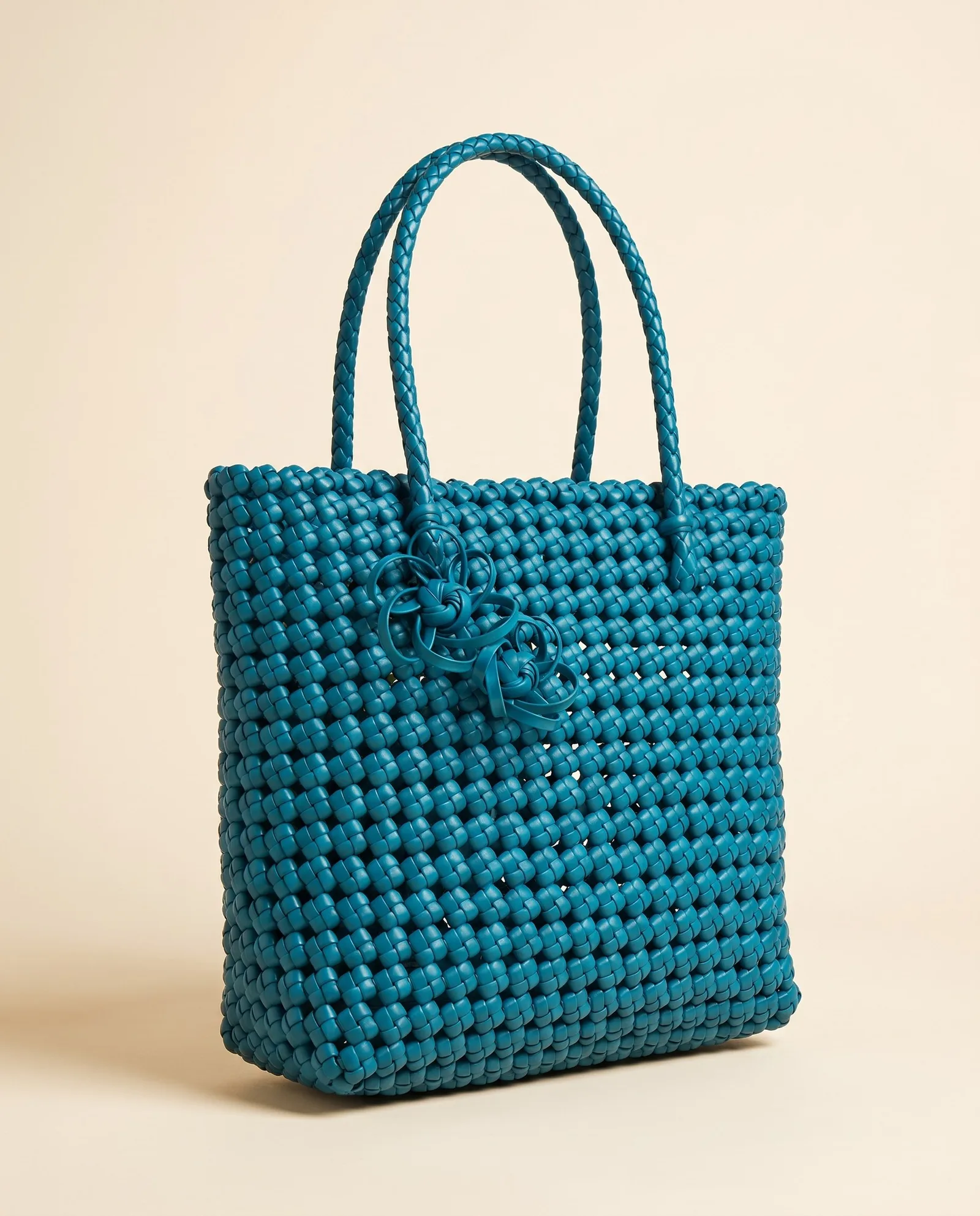 Peacock Rose-Knot Tote 孔雀玫瑰结托特