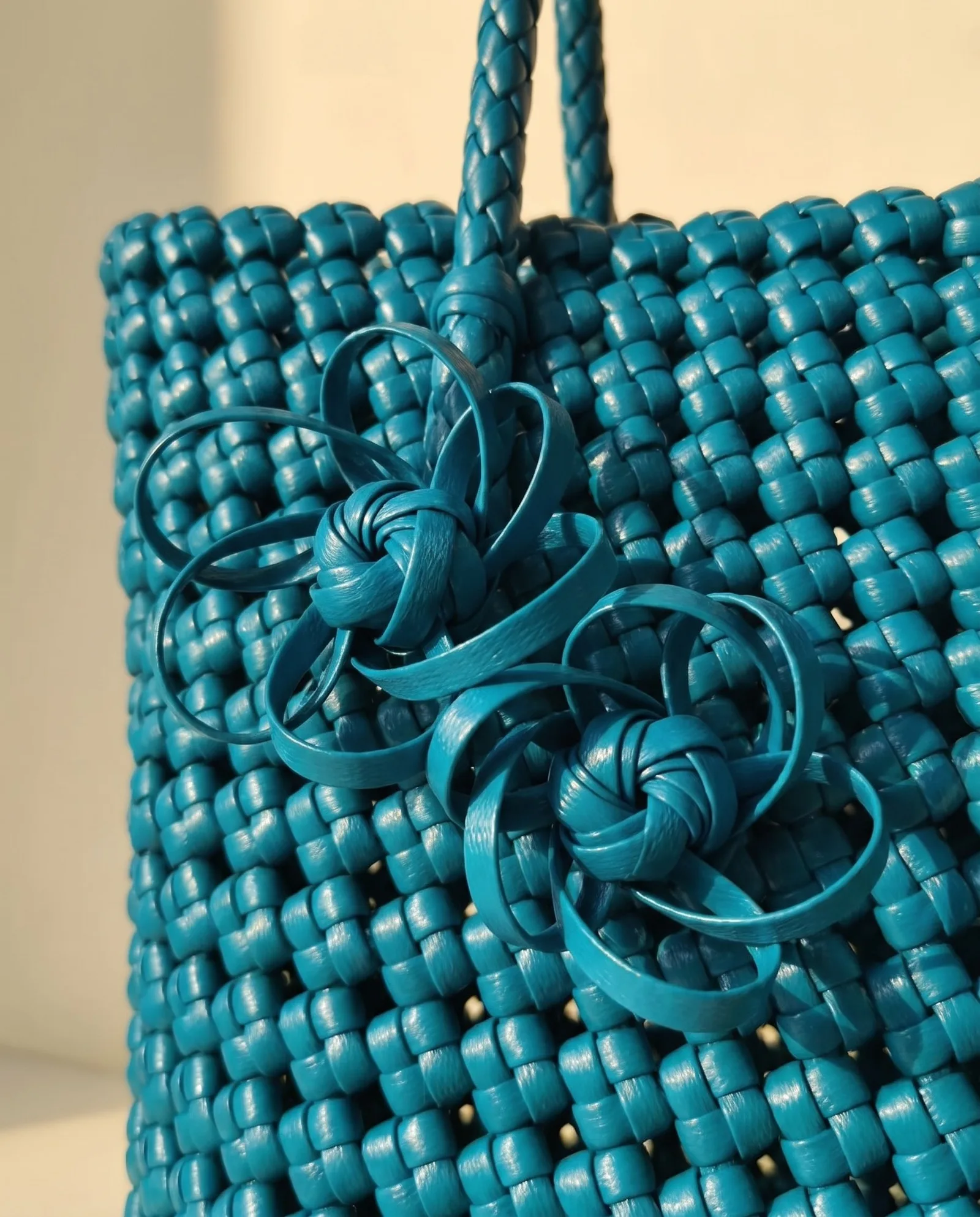 Peacock Rose-Knot Tote 孔雀玫瑰结托特
