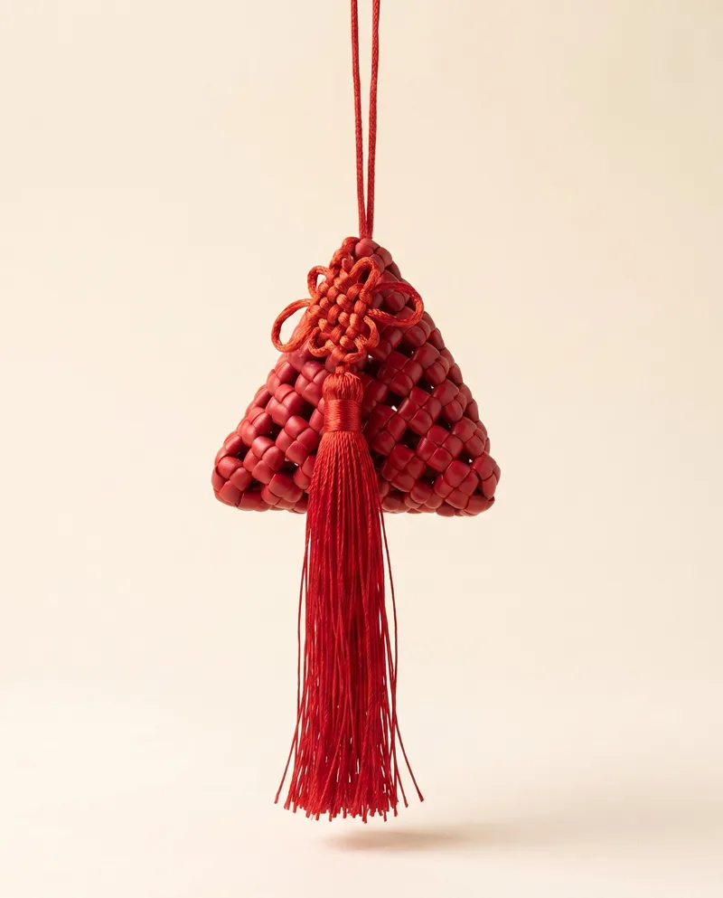 Cinnabar Zongzi Charm 朱砂粽子挂饰